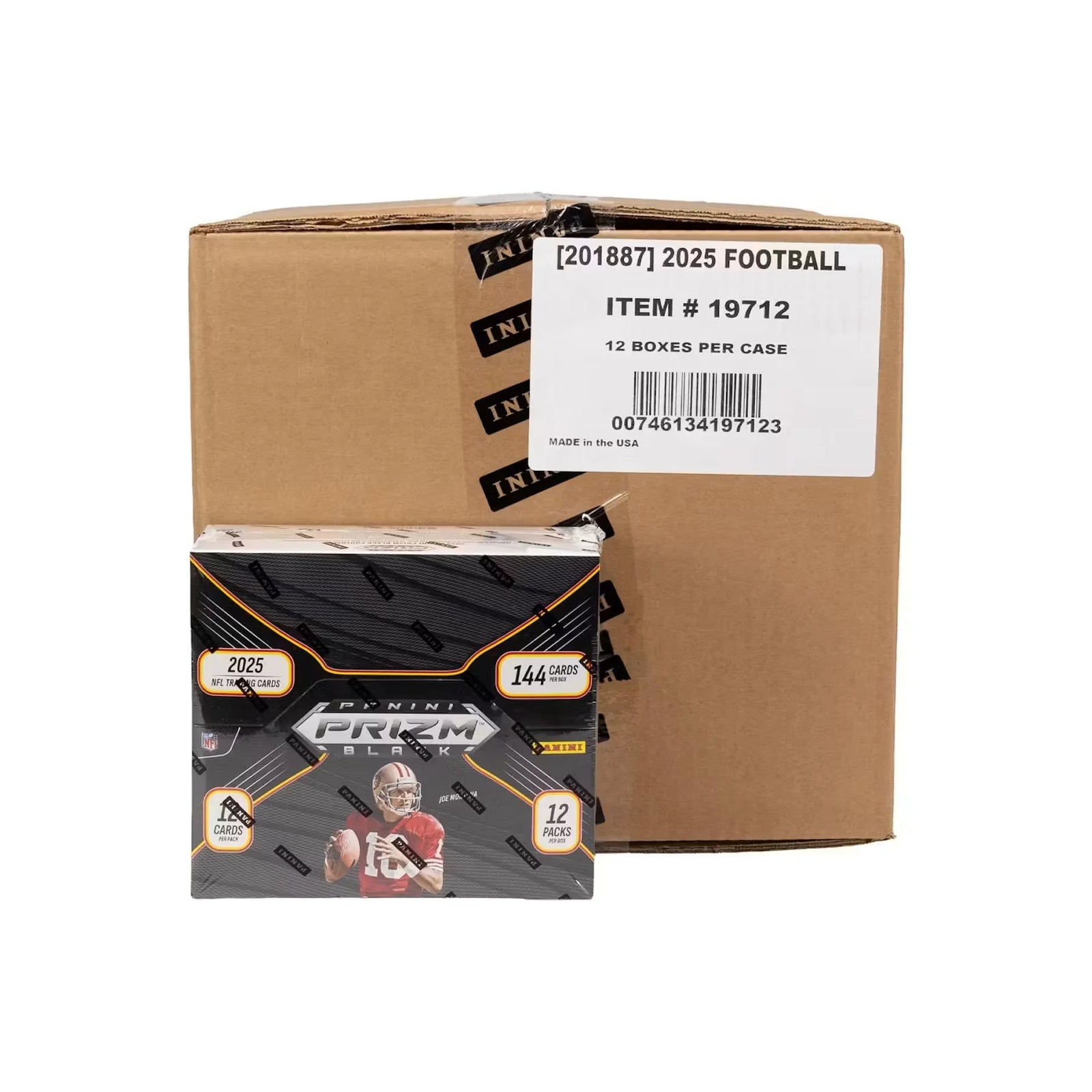 DRAFT - 2025 Panini Prizm Black Football Hobby 12-Box Case