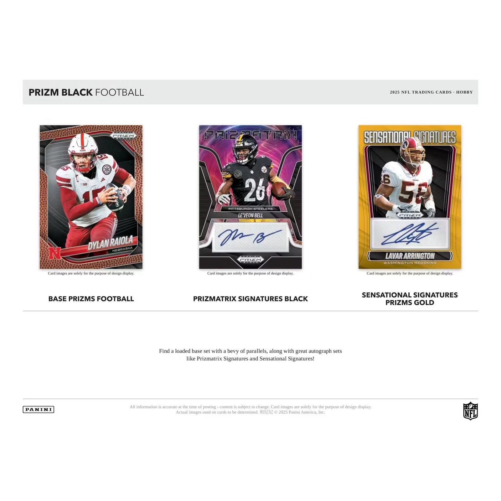DRAFT - 2025 Panini Prizm Black Football Hobby 12-Box Case