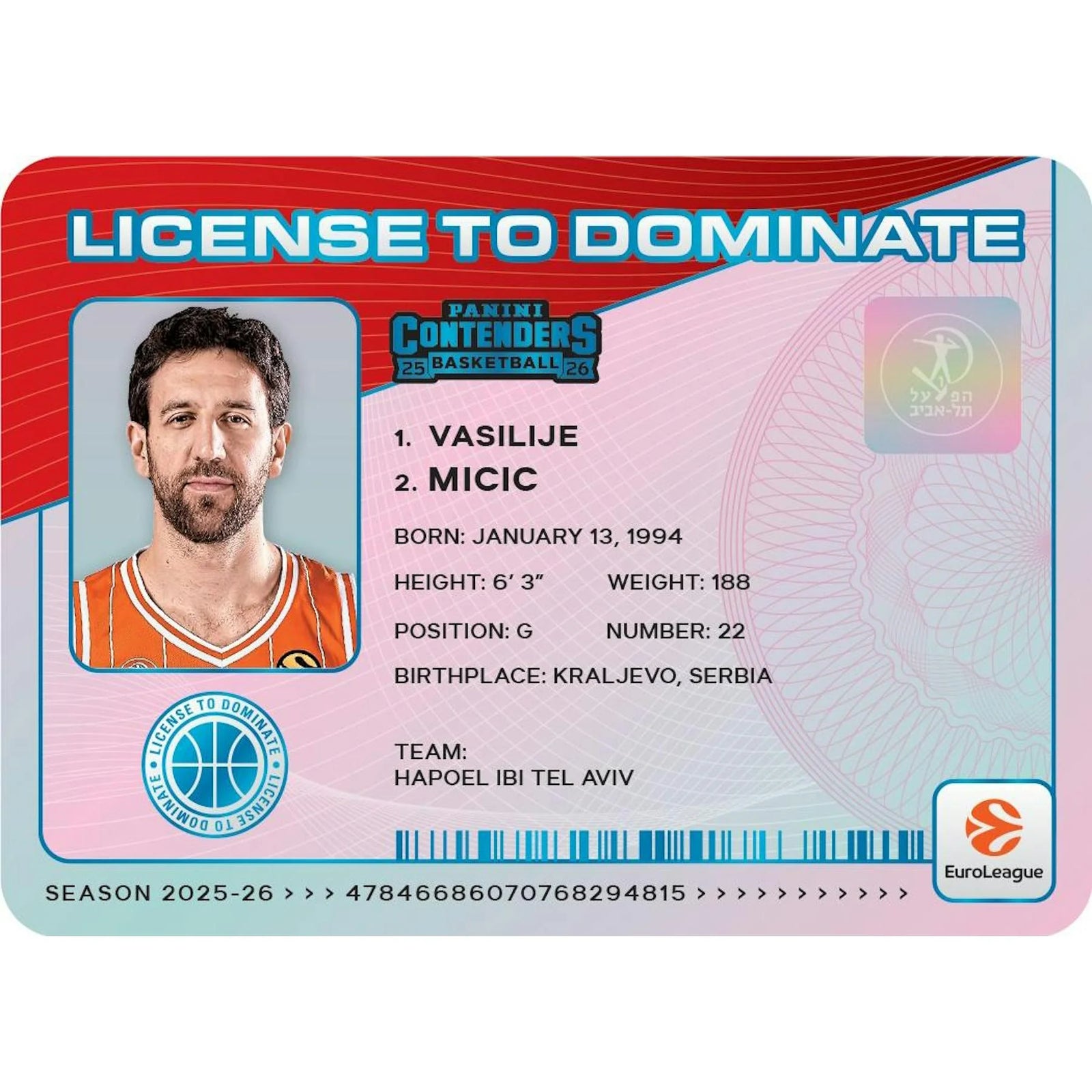 DRAFT - 2025/26 Panini Contenders EuroLeague Basketball Hobby Box $79.95 $74.95 Add to Cart