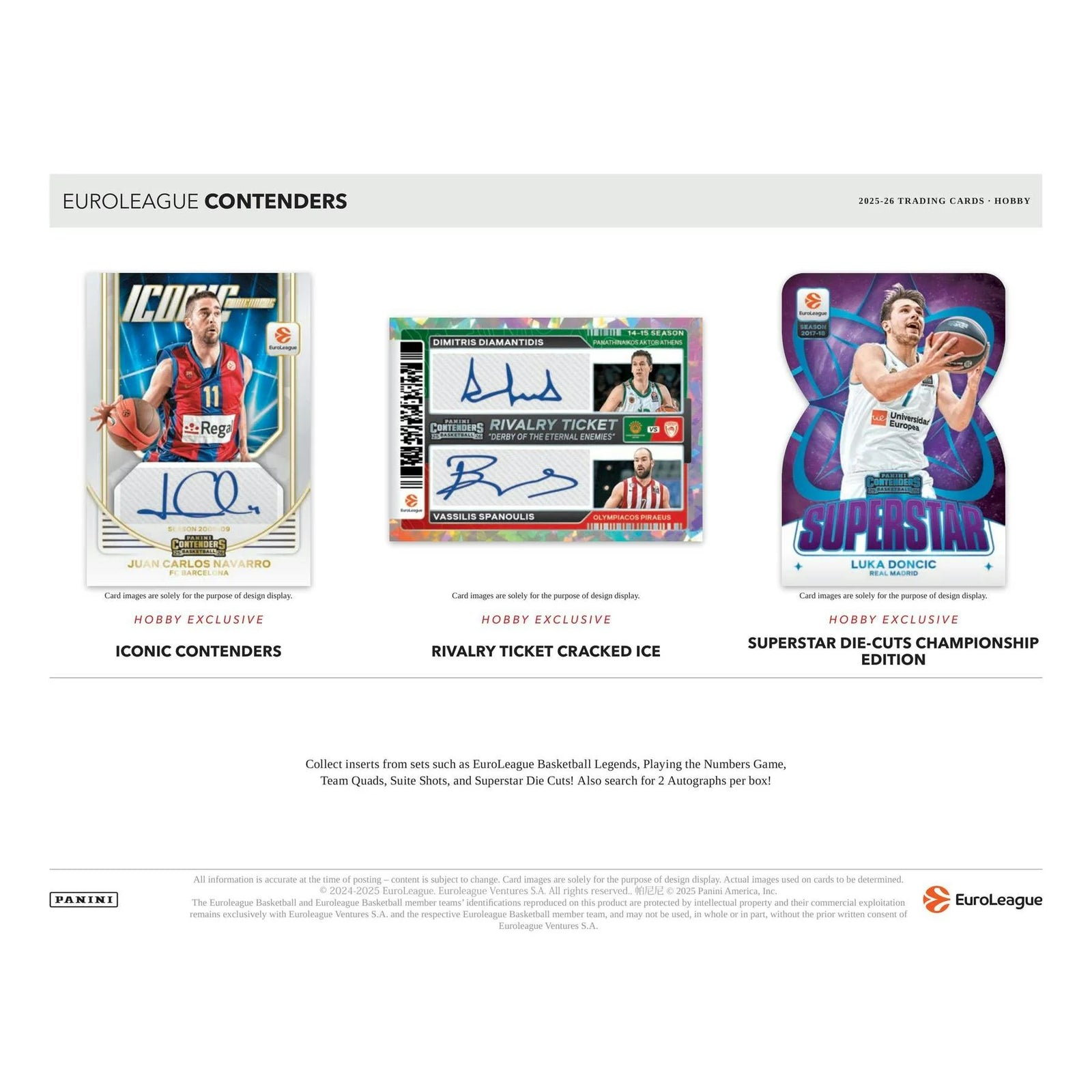 DRAFT - 2025/26 Panini Contenders EuroLeague Basketball Hobby Box $79.95 $74.95 Add to Cart