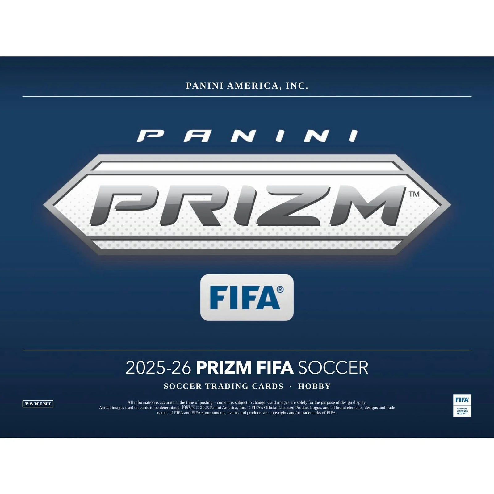 DRAFT - New 2025/26 Panini Prizm FIFA Soccer Hobby 12-Box Case