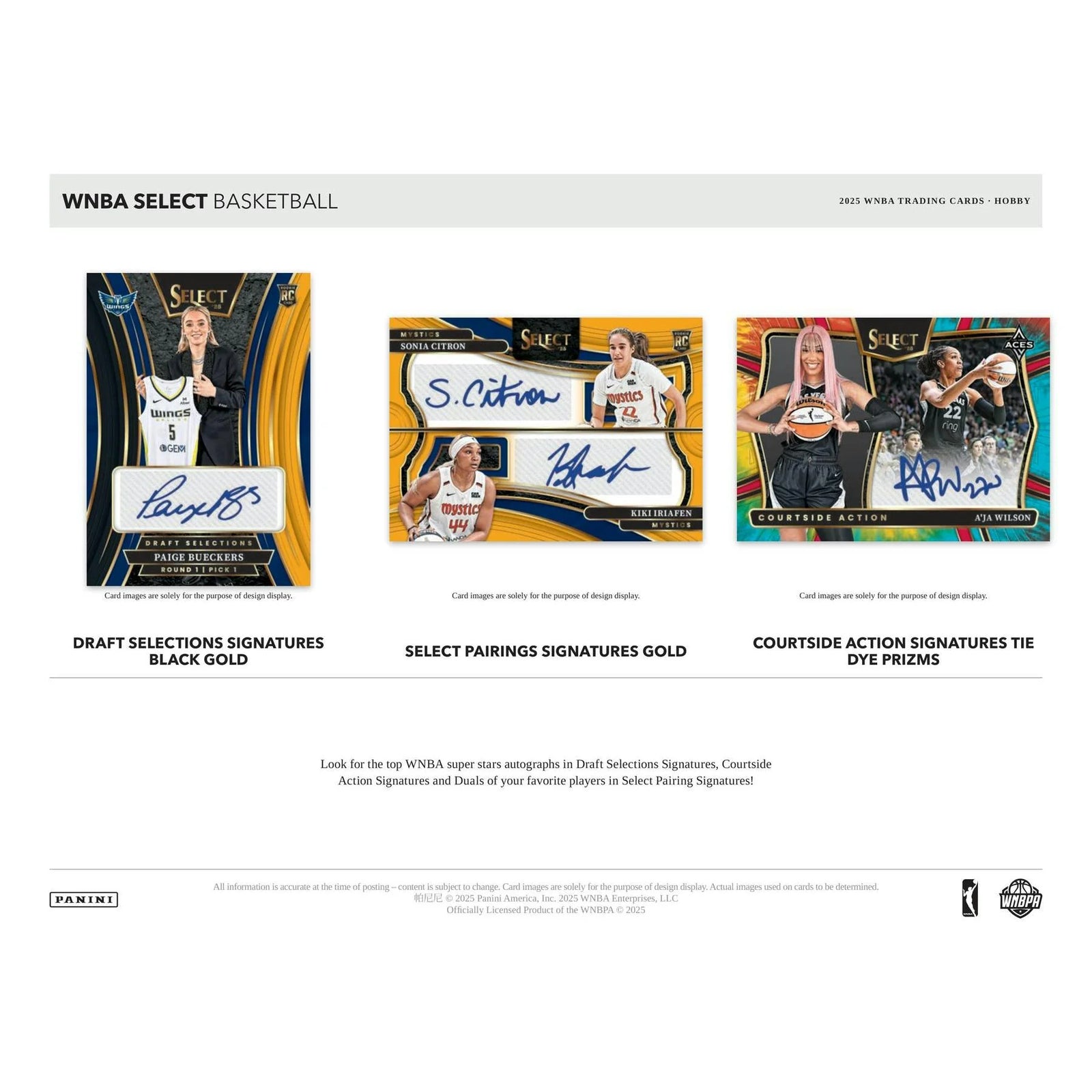 DRAFT - 2025 Panini Select WNBA Basketball Hobby Box