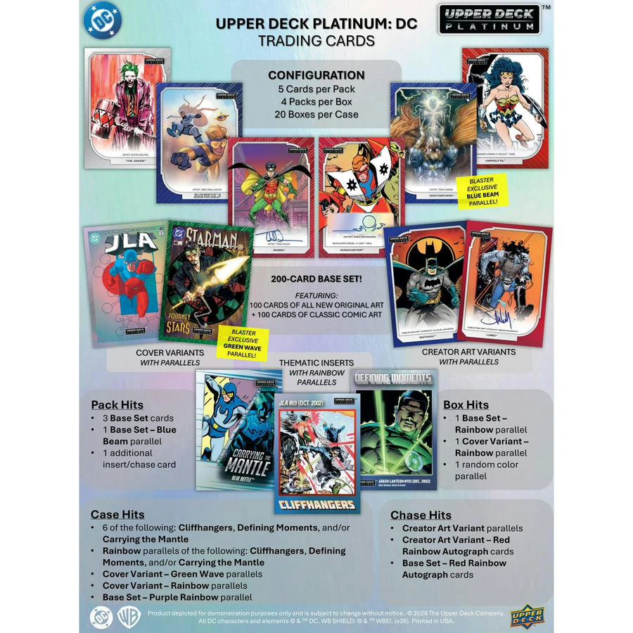 DRAFT - 2026 Upper Deck DC Platinum Blaster 20-Box Case | Presell