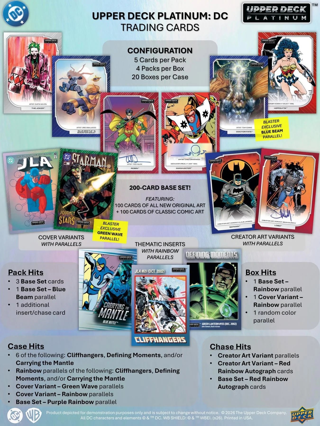 DRAFT - 2026 Upper Deck DC Platinum Blaster 20-Box Case | Presell