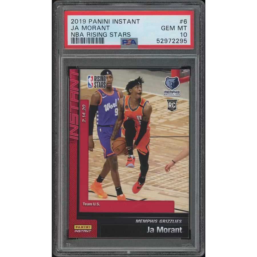 Ja Morant 2019-20 Panini Instant #6 Rising Stars Rookie Card | PSA 10 Gem Mint