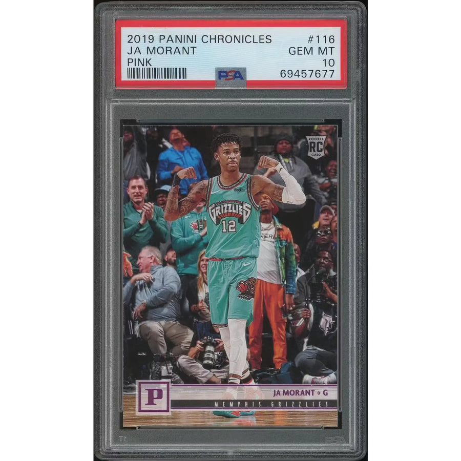 Ja Morant 2019-20 Panini Chronicles #116 Pink Rookie Card | PSA 10 Gem Mint