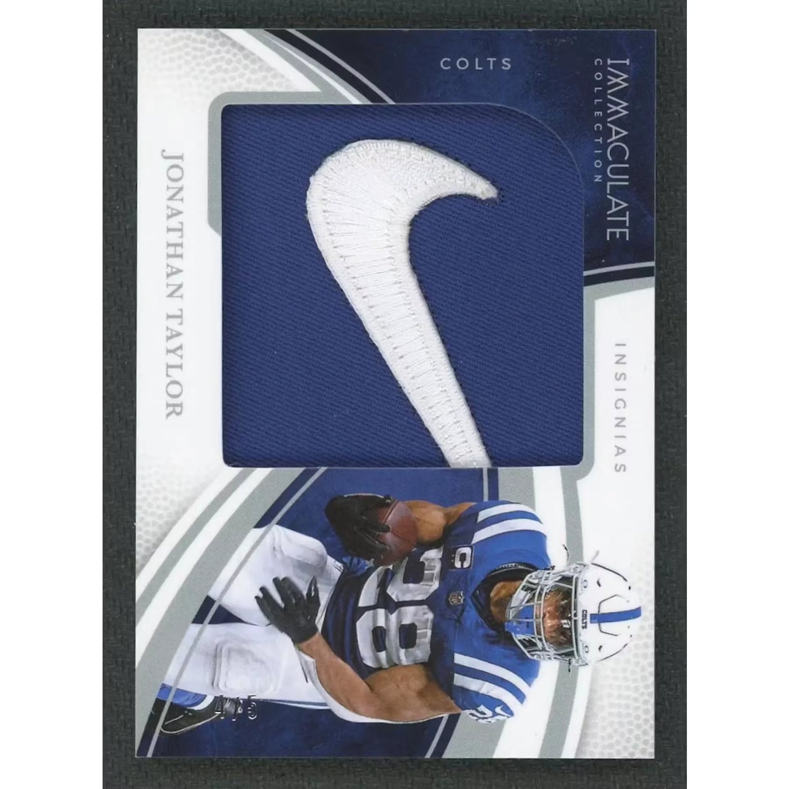 Jonathan Taylor 2025 Panini Immaculate Insignias Nike Swoosh Patch |/5