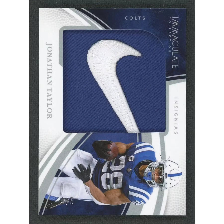 Jonathan Taylor 2025 Panini Immaculate Insignias Nike Swoosh Patch |/5