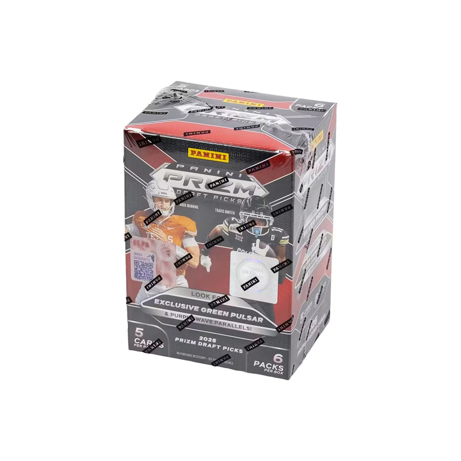 DRAFT - 2025 Panini Prizm Draft Picks Football Blaster Box | Green Pulsar Parallels