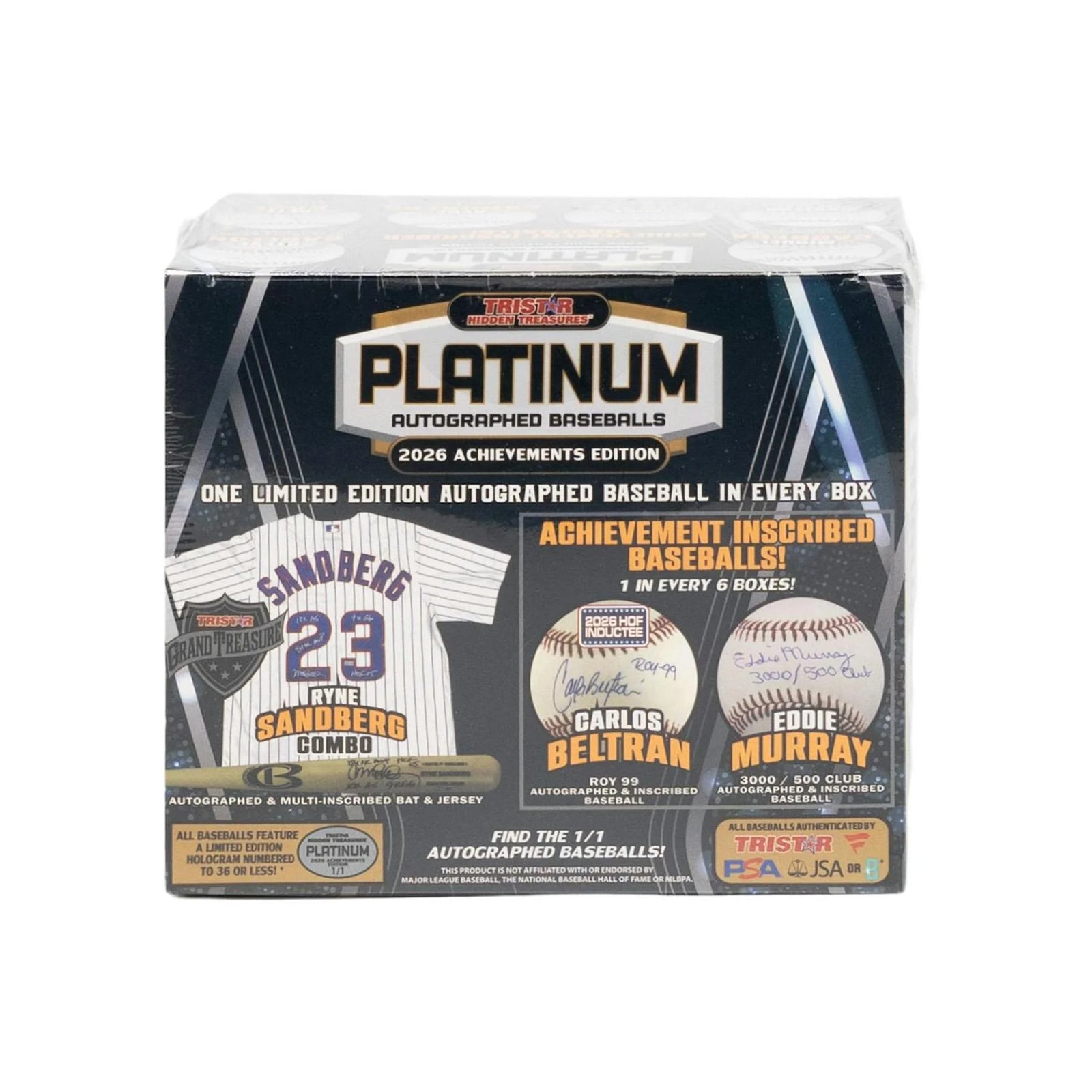 DRAFT - New 2026 TriStar Hidden Treasures Platinum Autographed Baseball Achievements Edition Hobby 12-Box Case