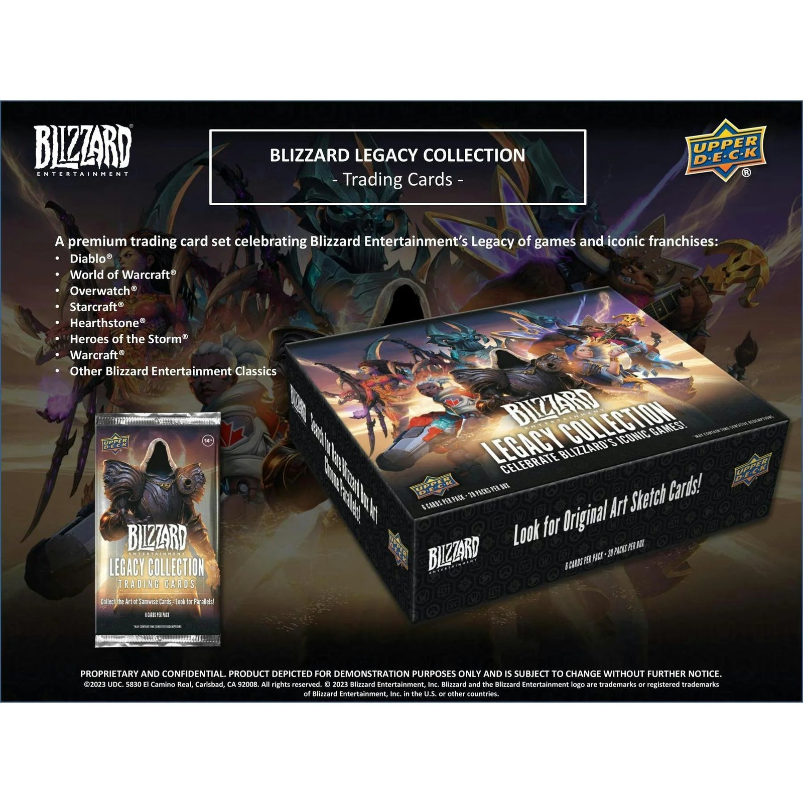 DRAFT - 2023 Upper Deck Blizzard Entertainment Legacy Collection Blaster | dacardworld:BVE10LOJR5