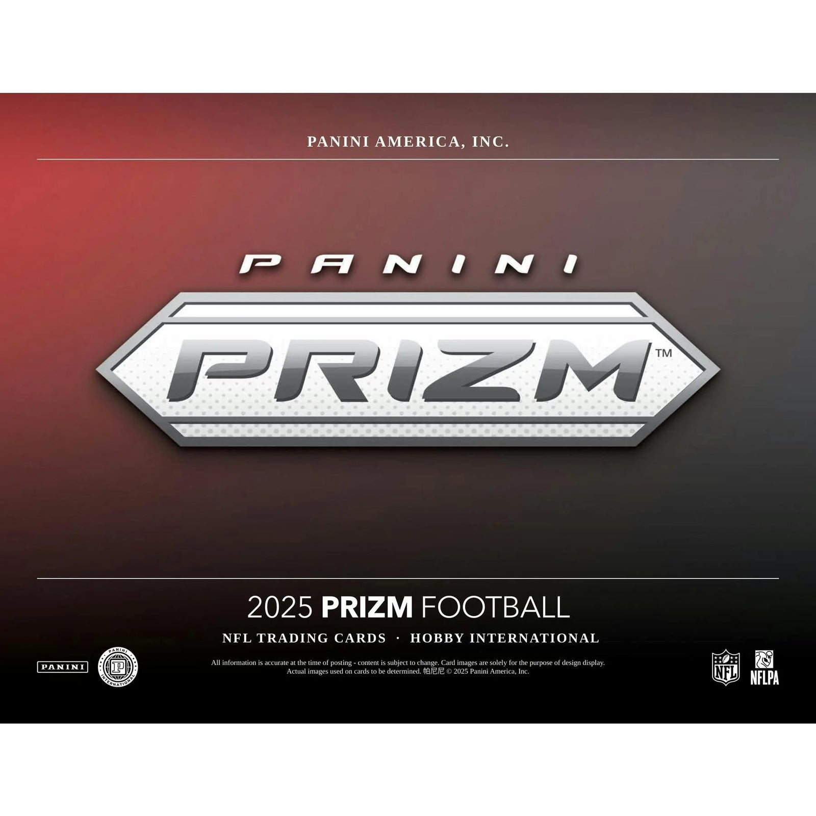 DRAFT - New 2025 Panini Prizm Football International Hobby Box