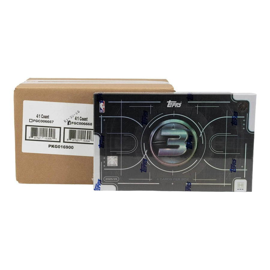 DRAFT - 2025-26 Topps Three Basketball Hobby 4-Box Case | SKU BVE30JNC2X