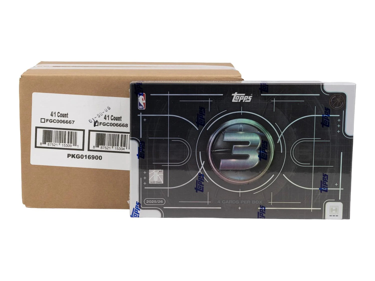DRAFT - 2025-26 Topps Three Basketball Hobby 4-Box Case | SKU BVE30JNC2X