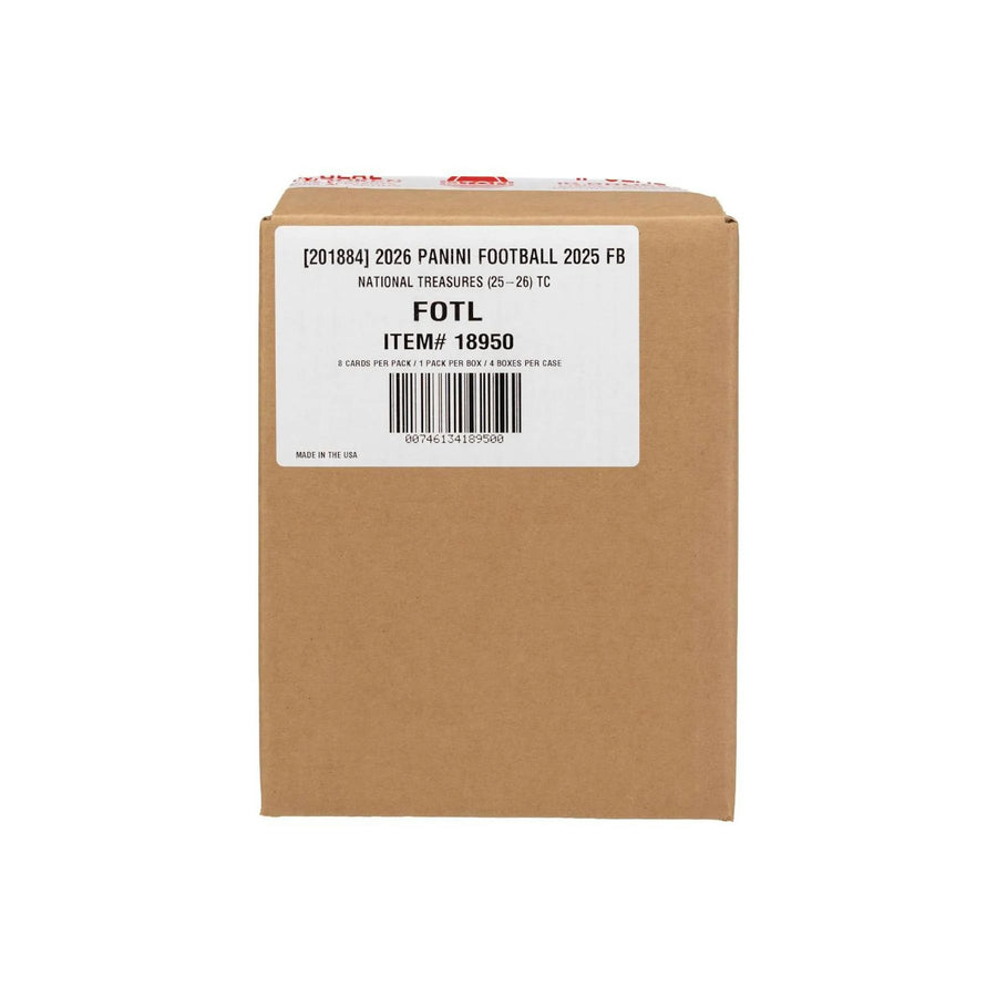 DRAFT - 2025 Panini National Treasures Football 1st Off the Line FOTL Hobby 4-Box Case $14,999.95 Add to Cart