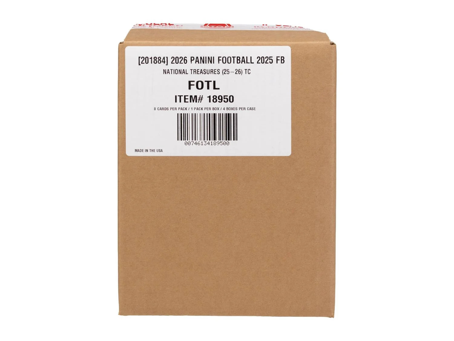 DRAFT - 2025 Panini National Treasures Football 1st Off the Line FOTL Hobby 4-Box Case $14,999.95 Add to Cart