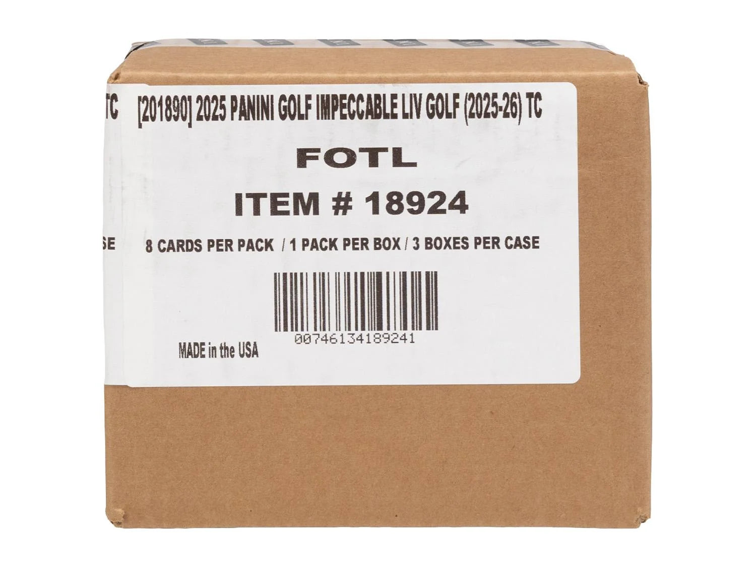 2025 Panini Impeccable LIV Golf FOTL Hobby 3-Box Case (Ships Sealed Only)