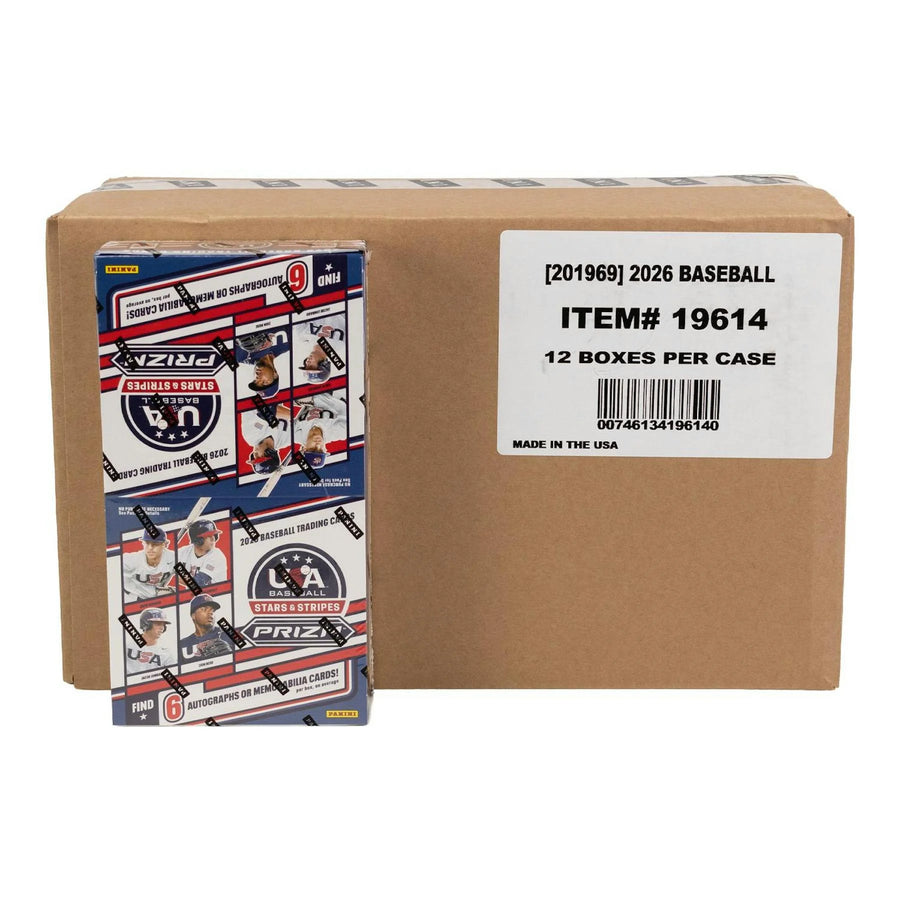 DRAFT - 2026 Panini USA Stars & Stripes Prizm Baseball Hobby 12-Box Case $1,599.95 Add to Cart