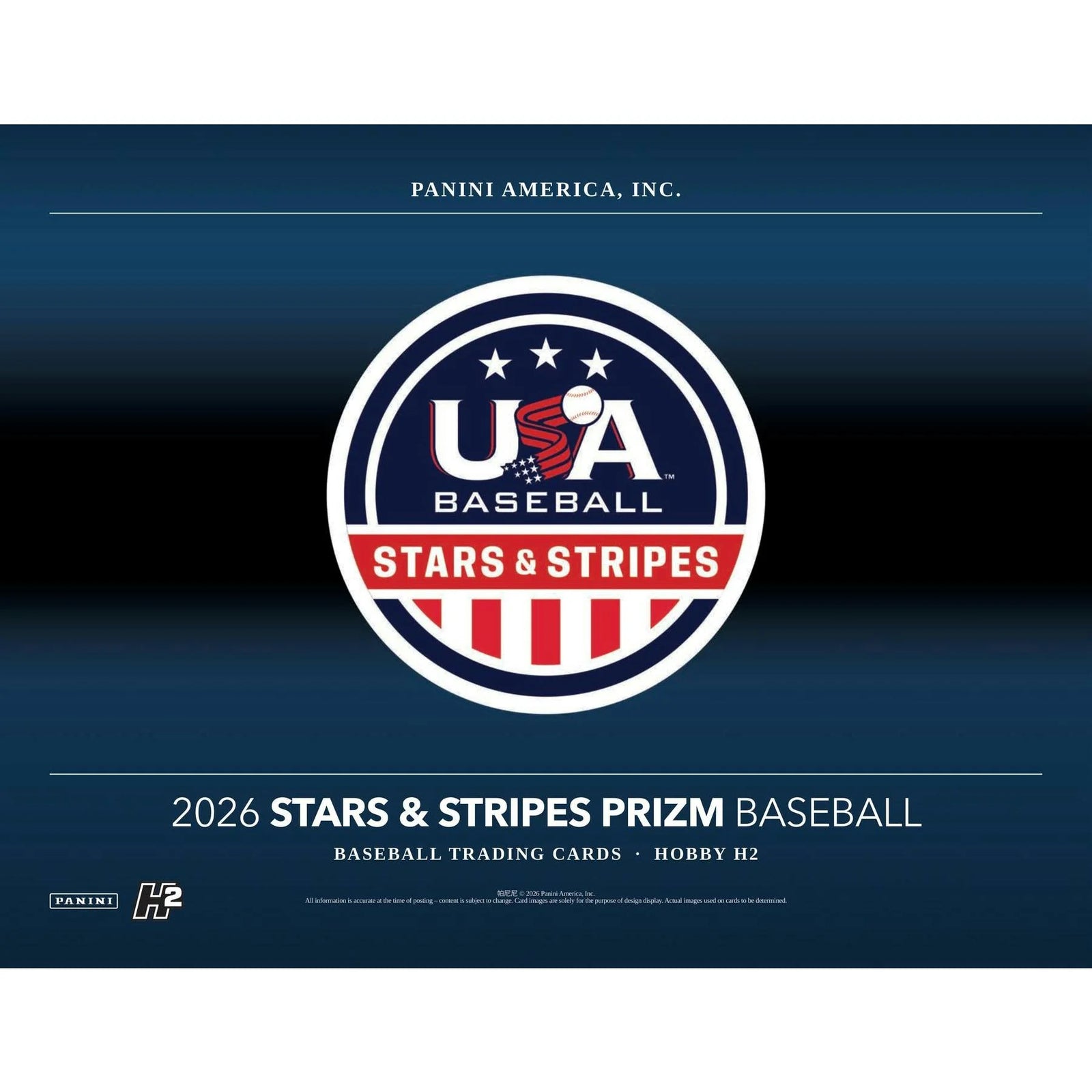 DRAFT - 2026 Panini USA Stars & Stripes Prizm Baseball Hobby Box H2