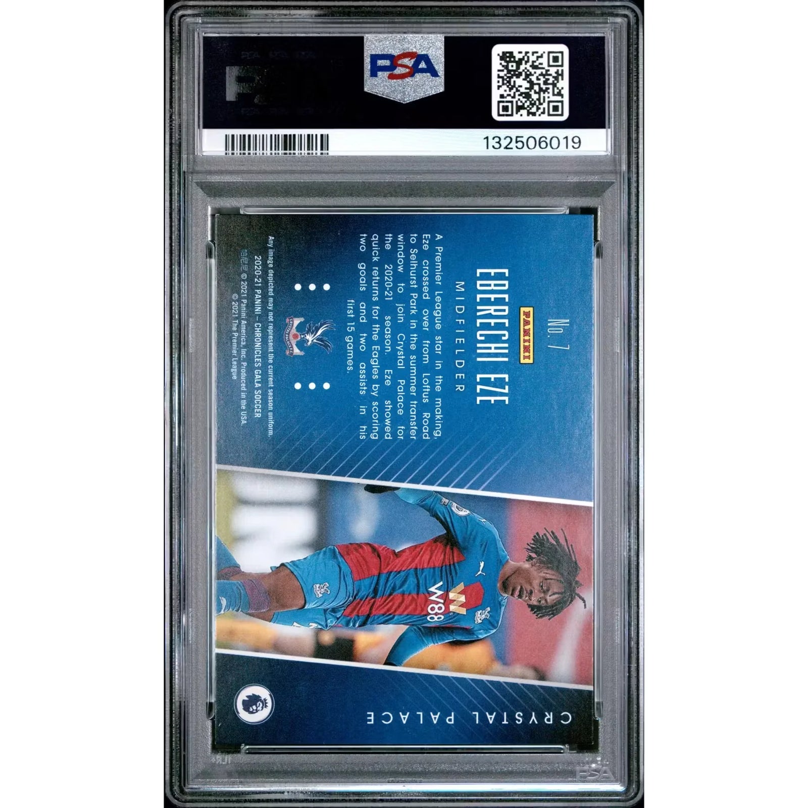 Eberechi Eze 2020 Panini Chronicles Gala Rookie Card | PSA 8