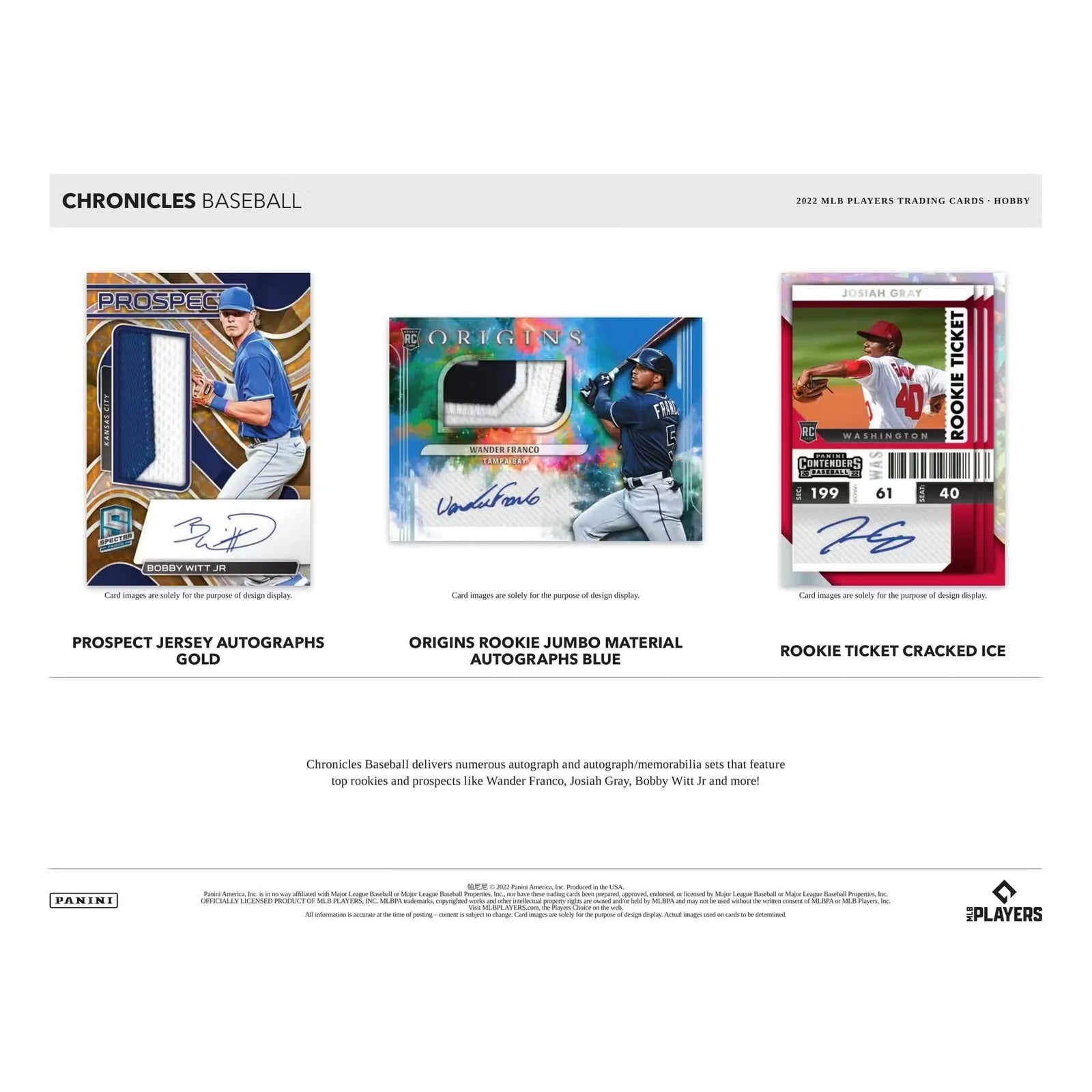 2022 Panini Chronicles Baseball Hobby 16-Box Case (Ships Sealed Only)