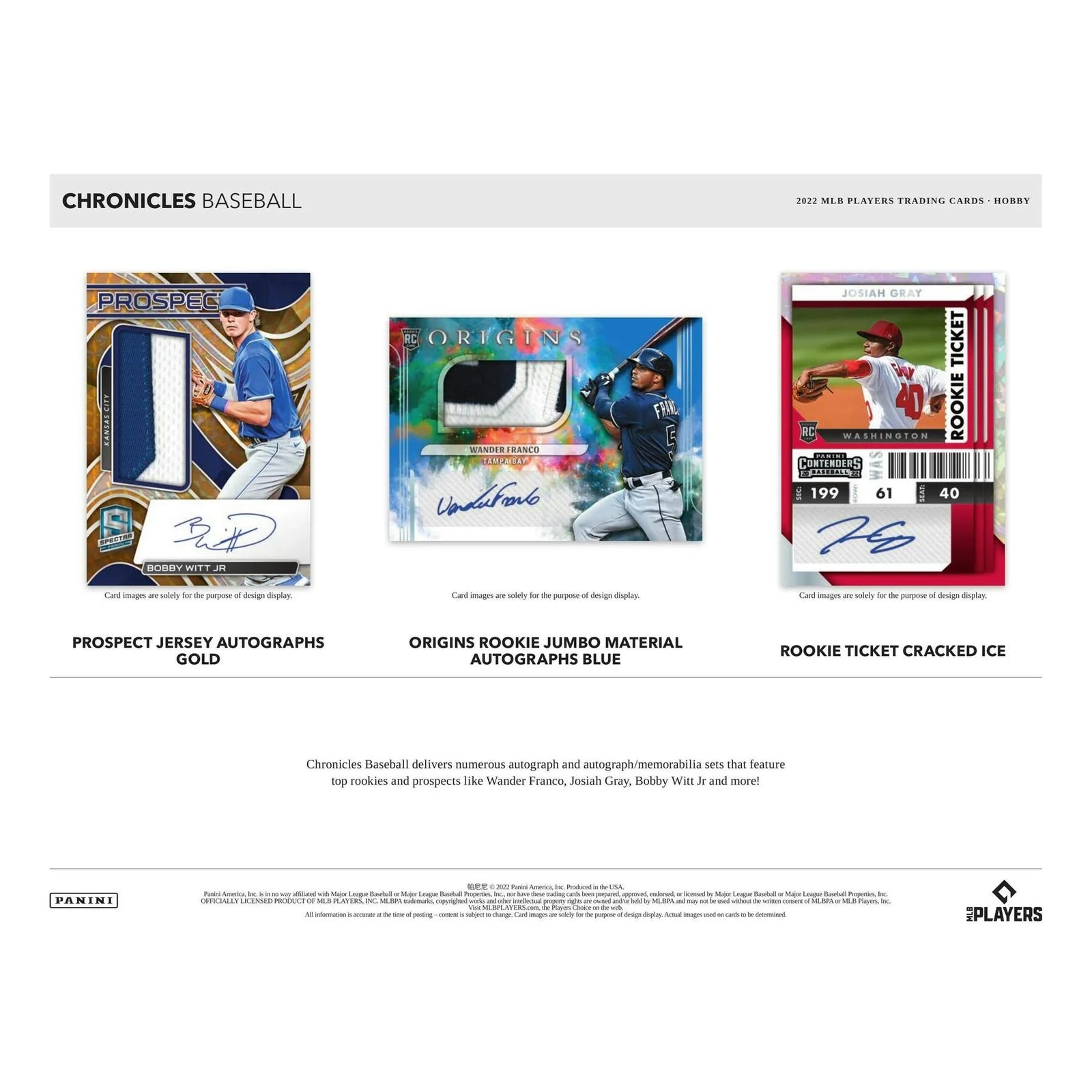 DRAFT - Just In 2022 Panini Chronicles Baseball Hobby Box