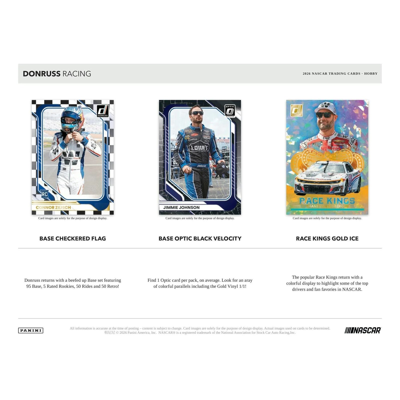 DRAFT - New 2026 Panini Donruss NASCAR Racing Hobby 20-Box Case