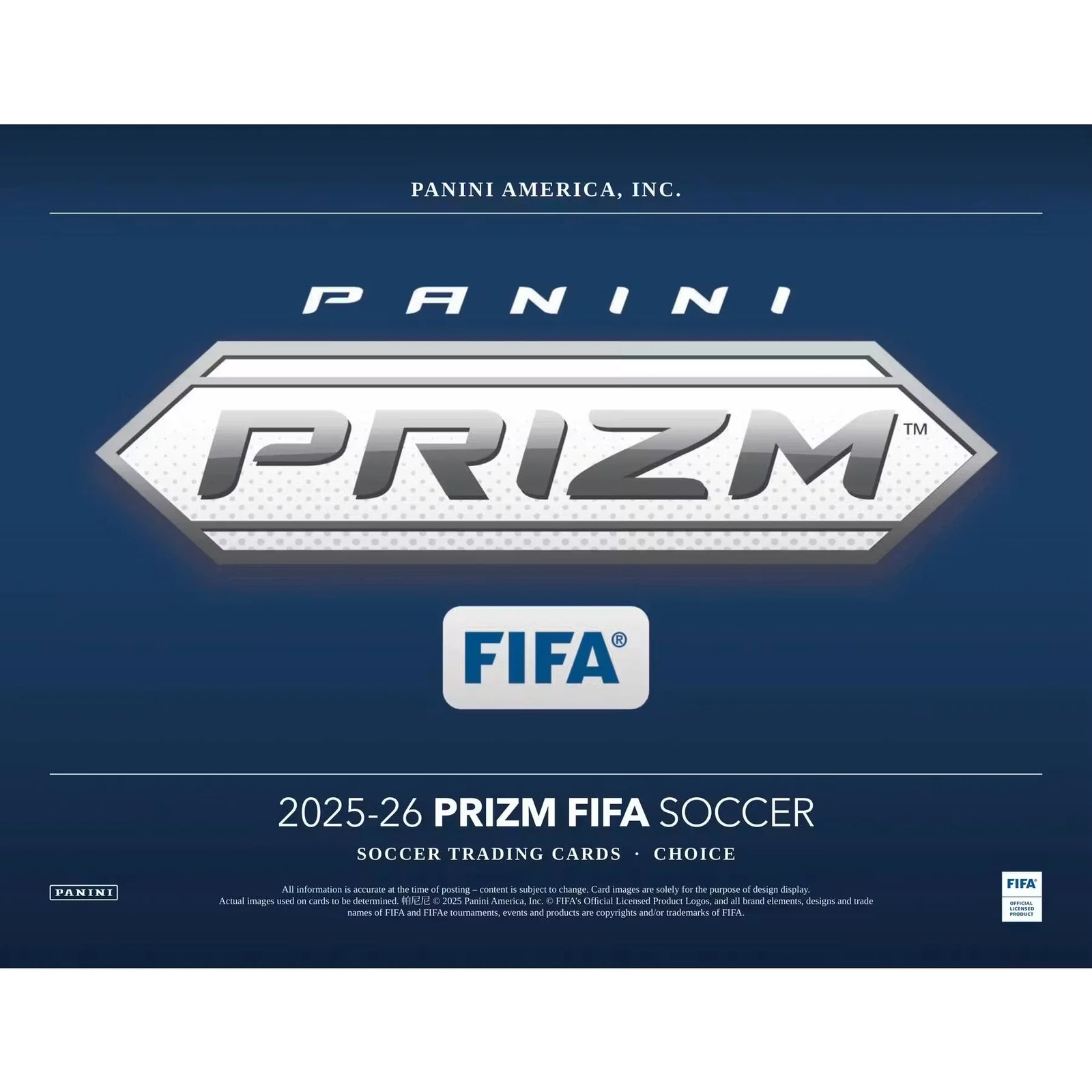 DRAFT - 2025/26 Panini Prizm FIFA Soccer Choice Box | May 2026 Release