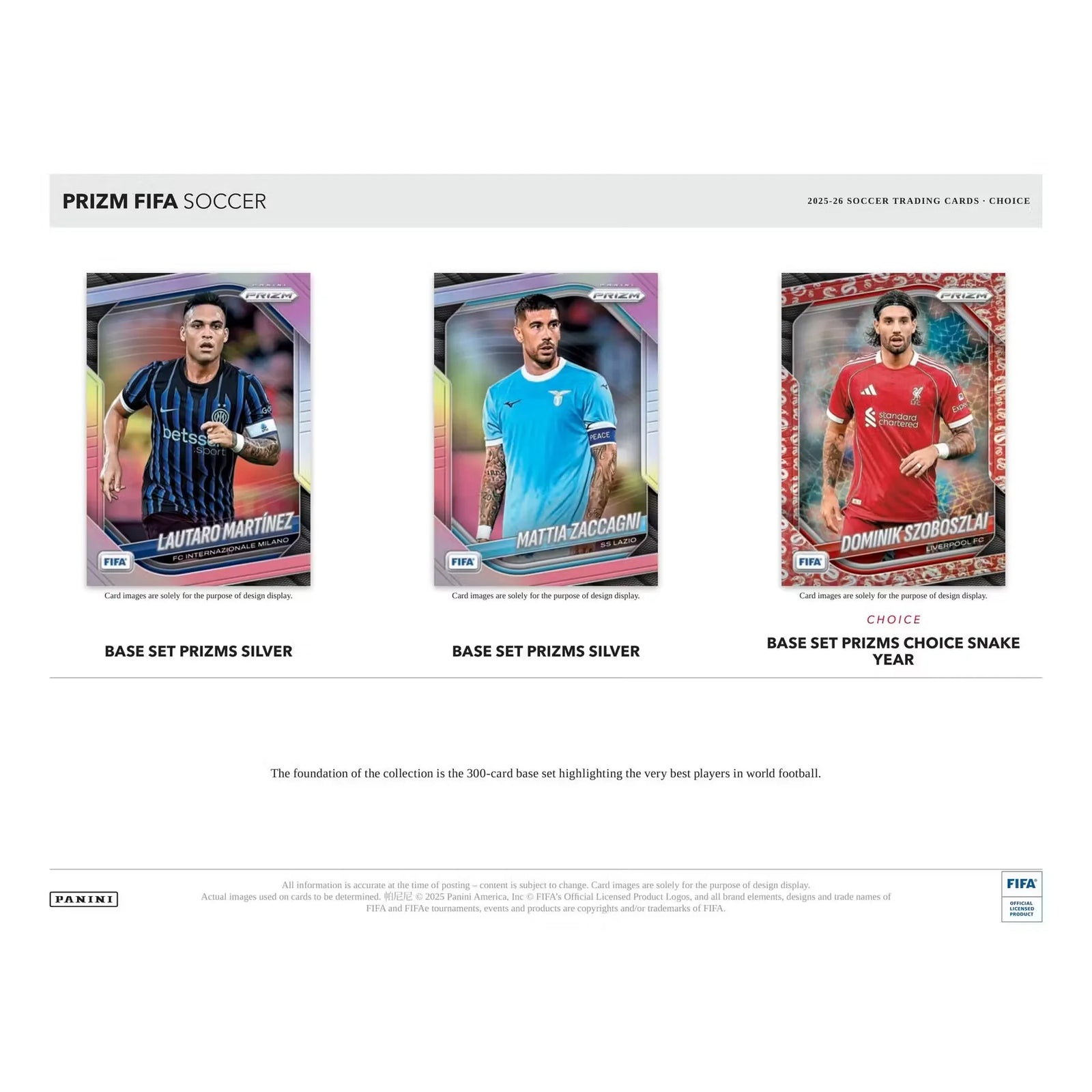 DRAFT - 2025-26 Panini Prizm FIFA Soccer Choice 20-Box Case | Presell