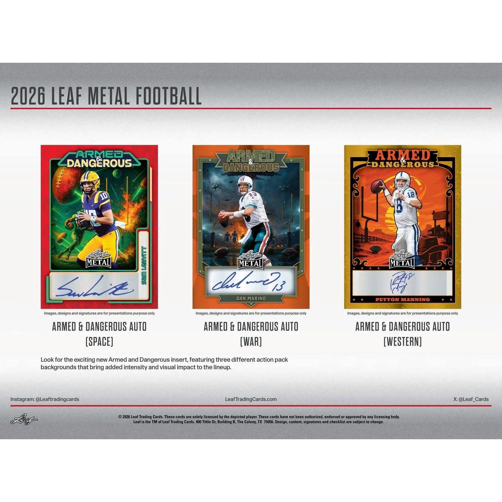 DRAFT - New 2026 Leaf Metal Football Hobby 10-Box Case