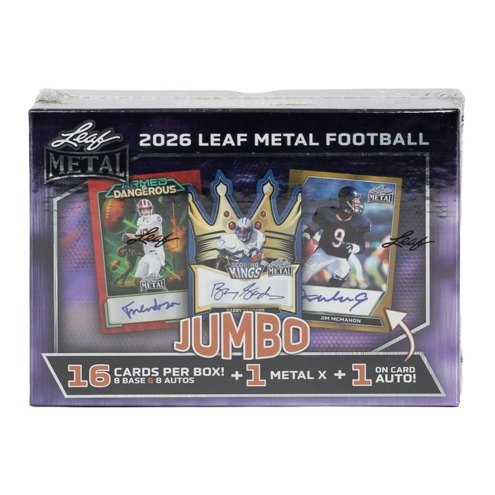 DRAFT - New 2026 Leaf Metal Football Hobby Jumbo 8-Box Case