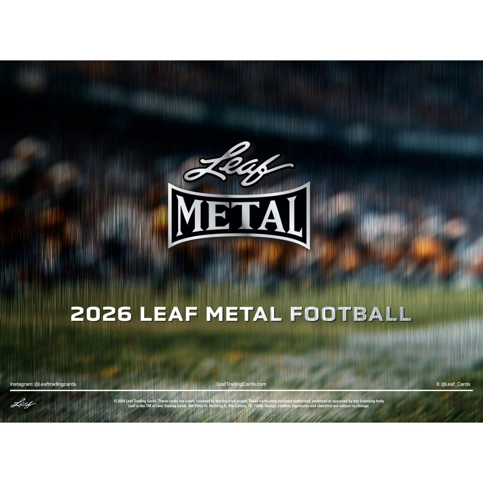 DRAFT - New 2026 Leaf Metal Football Hobby Jumbo 8-Box Case