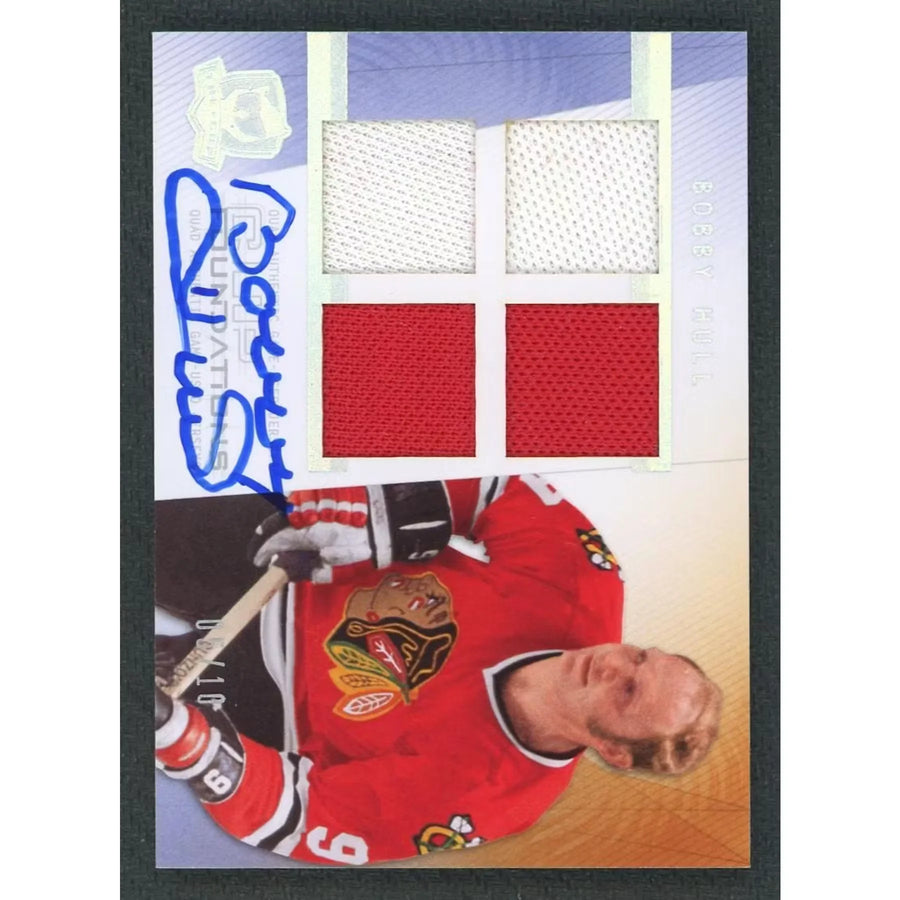 Bobby Hull Signed 2009-10 Upper Deck The Cup Card | Quad Patch Auto/10