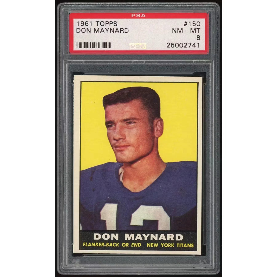 Don Maynard 1961 Topps #150 Card | PSA 8