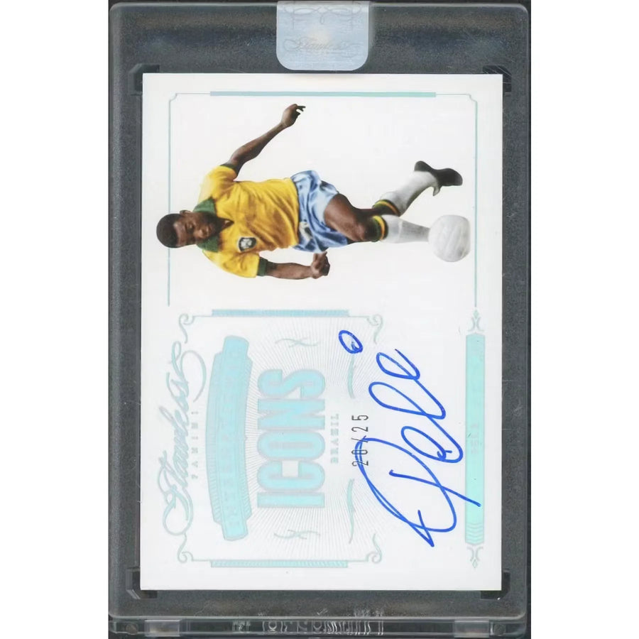 Pele Signed 2015-16 Panini Flawless International Icons Card |/25