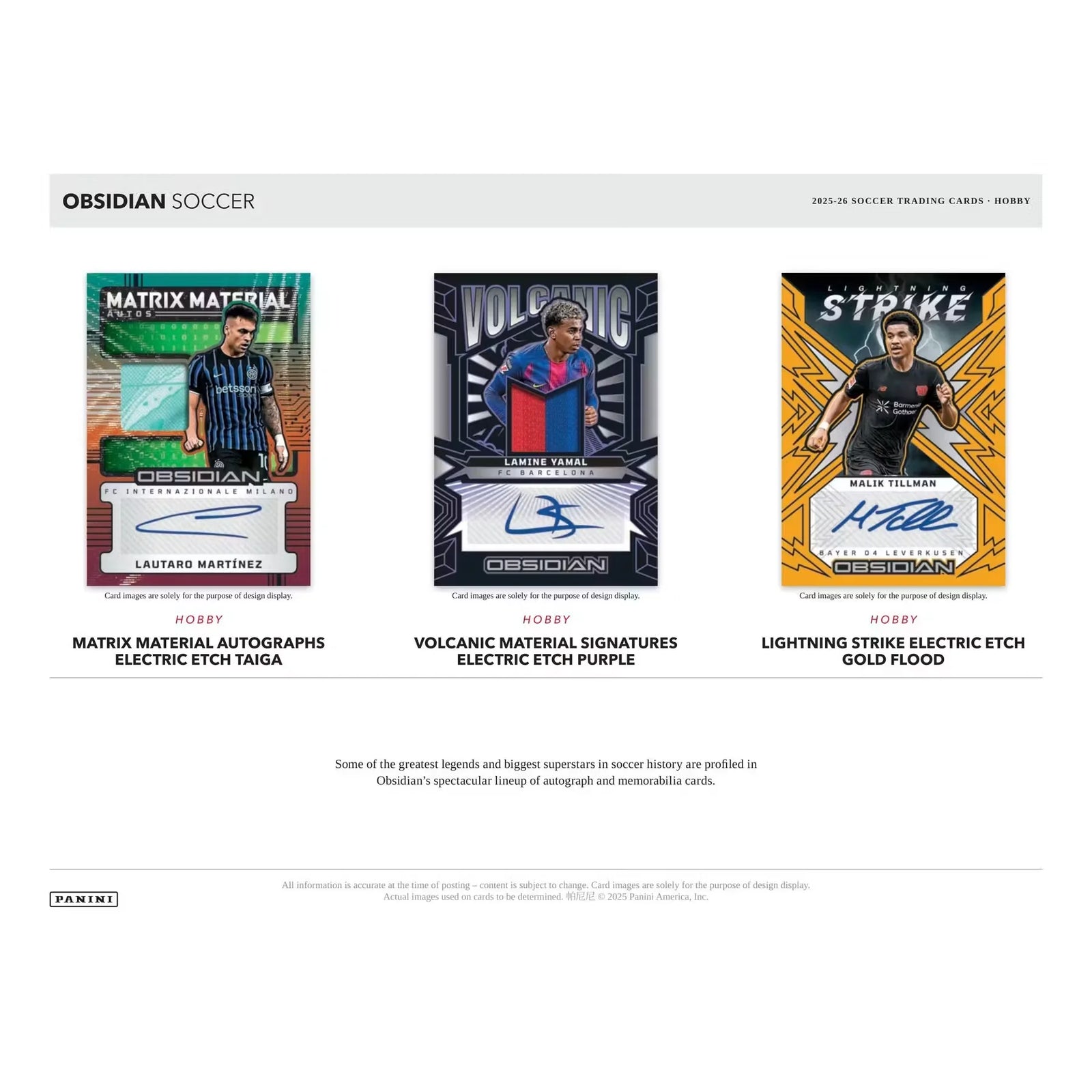 2025-26 Panini Obsidian Soccer Hobby Box | Presell (Ships Sealed Only)