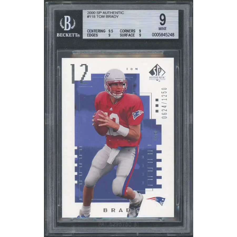 Tom Brady 2000 SP Authentic Rookie Card | BGS 9