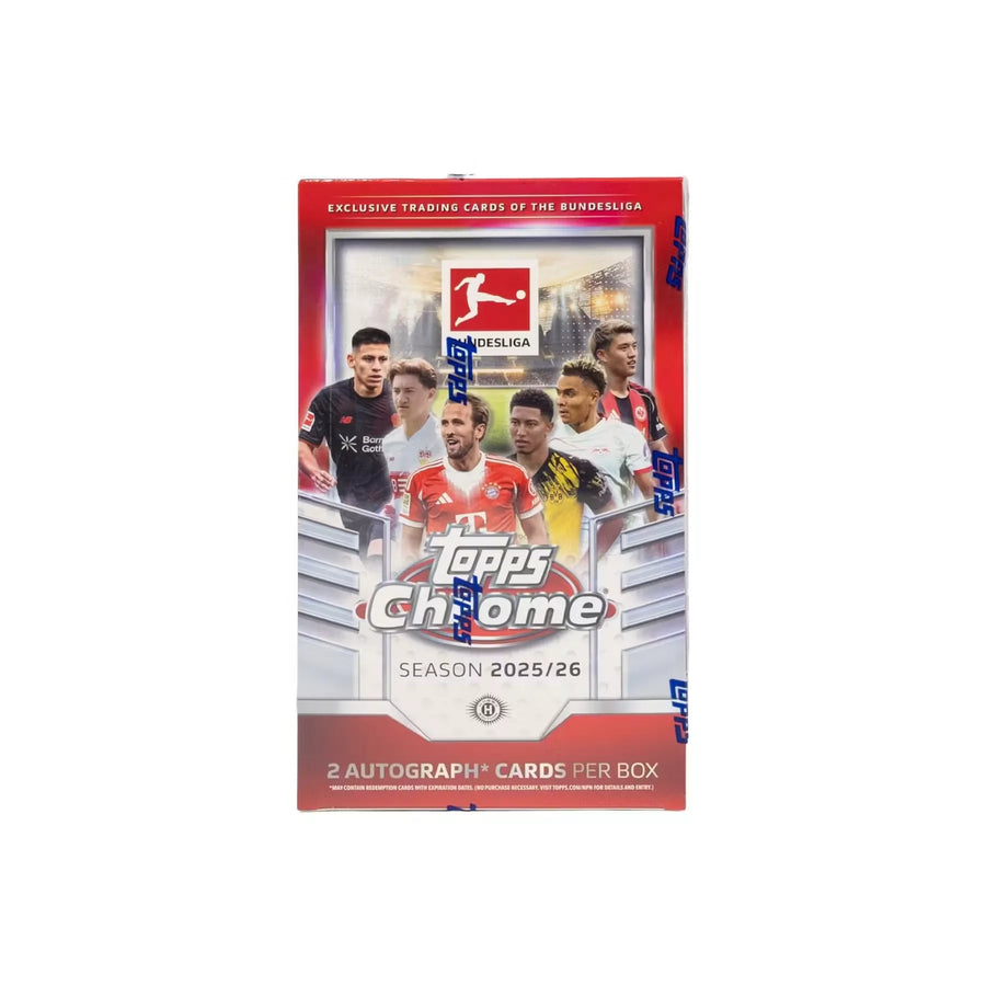 2025 26 Topps Chrome Bundesliga Soccer Hobby Box (Ships Sealed Only)