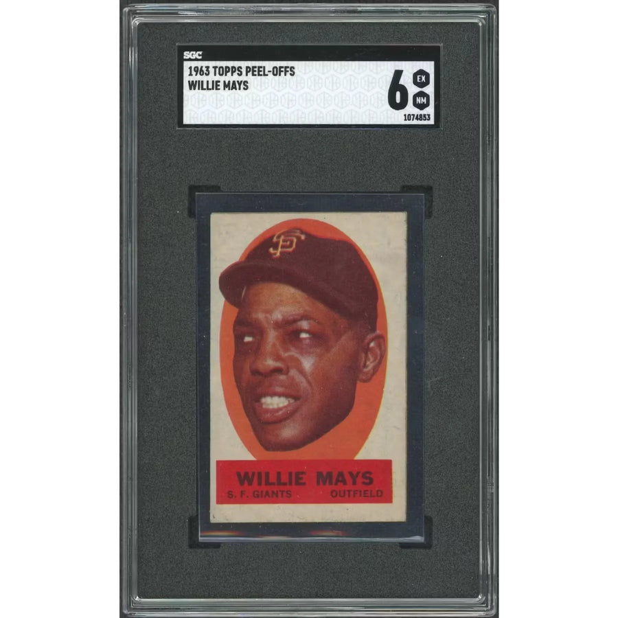 Willie Mays 1963 Topps Peel Offs Trading Card | SGC 6