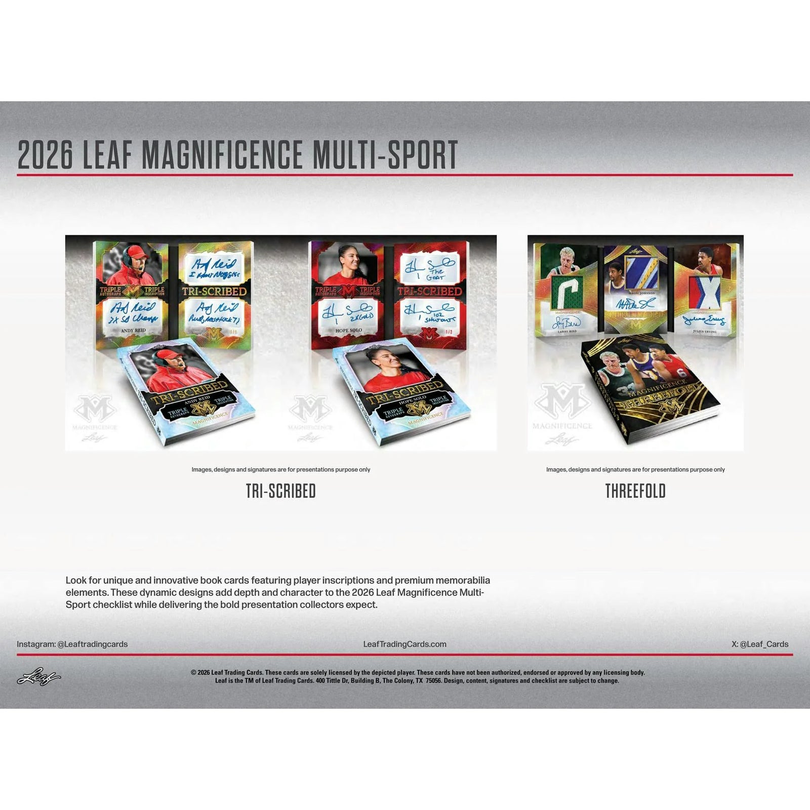 DRAFT - 2026 Leaf Magnificence Hobby Box | Multi-Sport