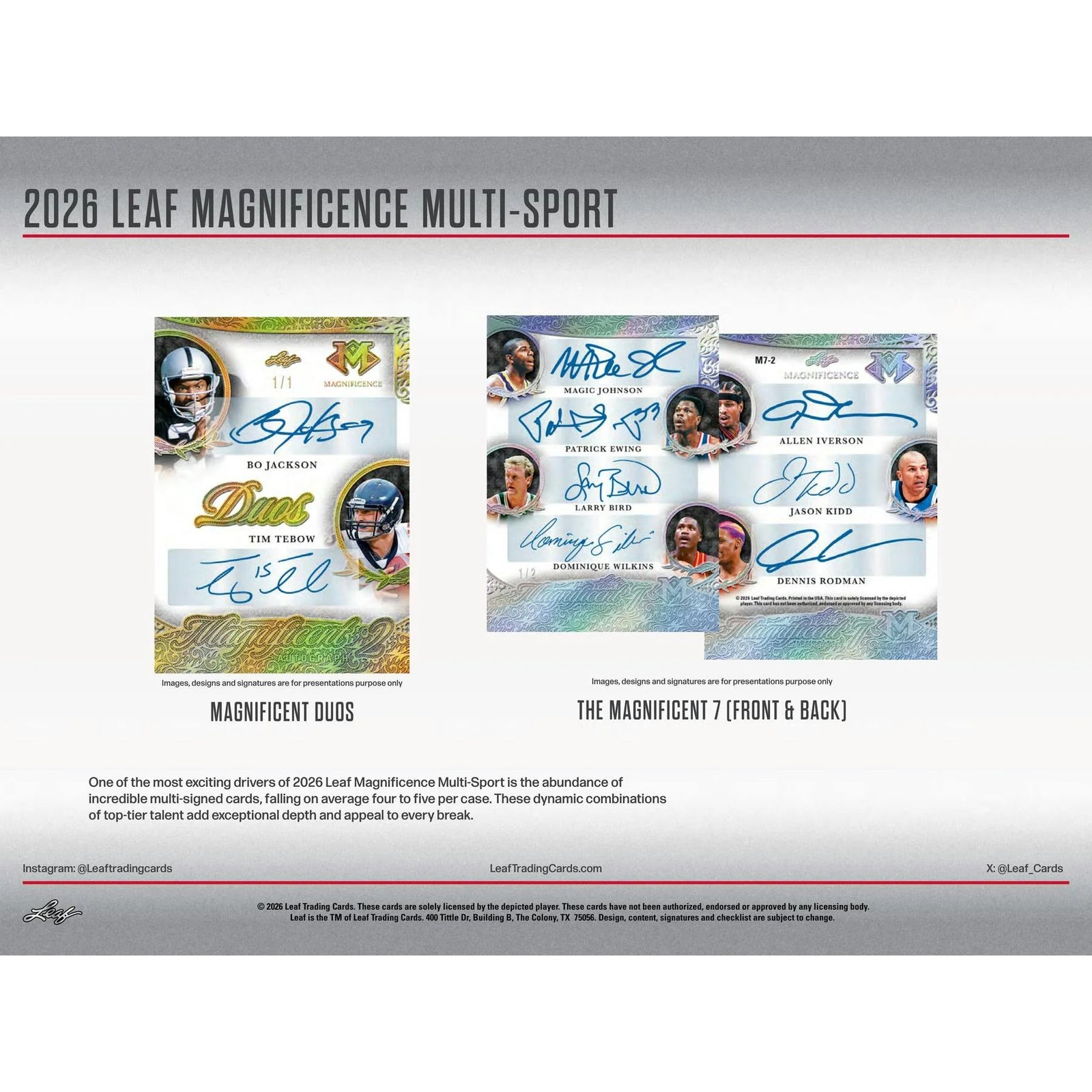 DRAFT - 2026 Leaf Magnificence Hobby Box | Multi-Sport