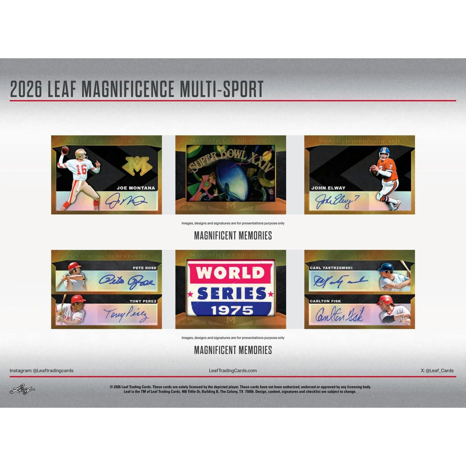 DRAFT - 2026 Leaf Magnificence Hobby Box | Multi-Sport