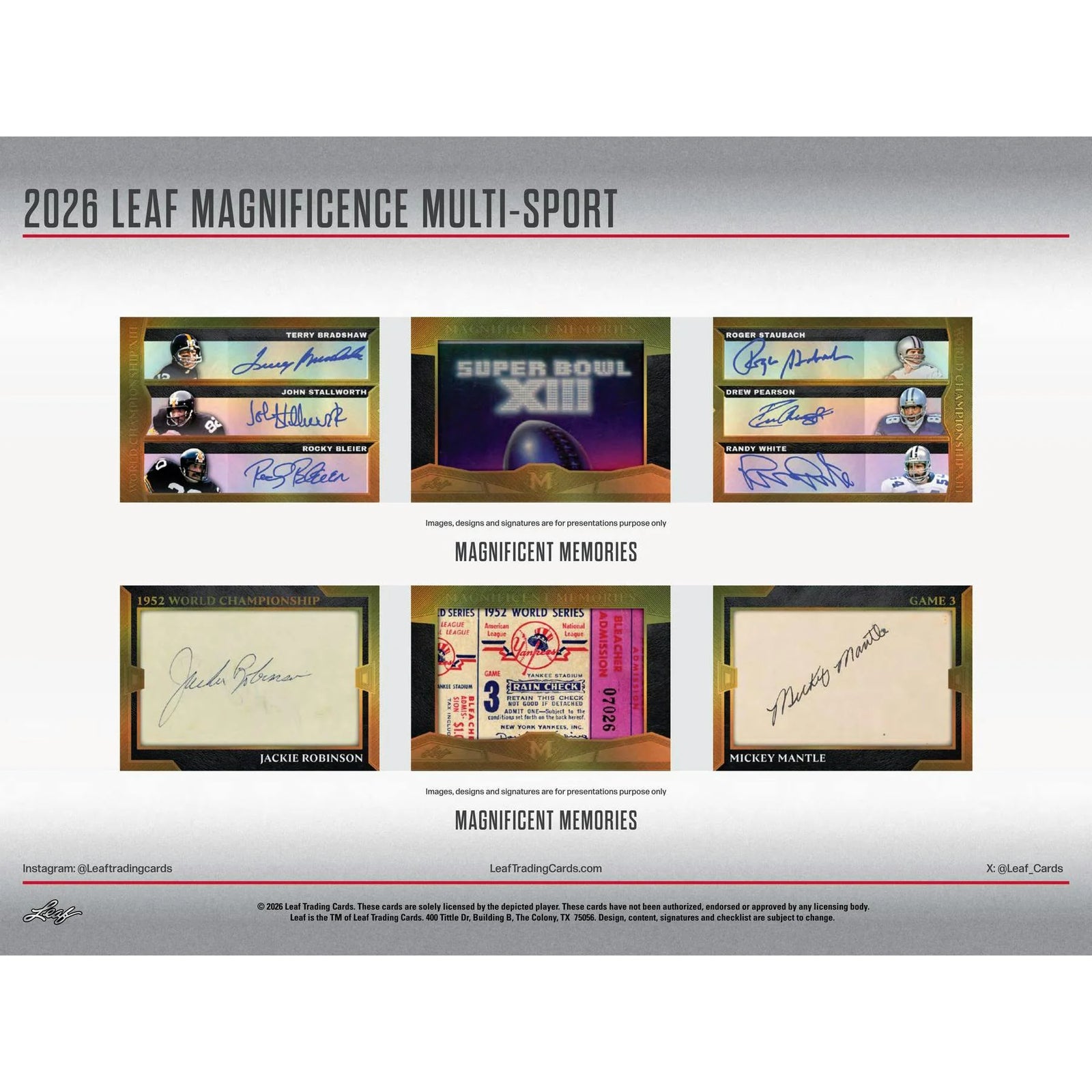 DRAFT - 2026 Leaf Magnificence Hobby Box | Multi-Sport