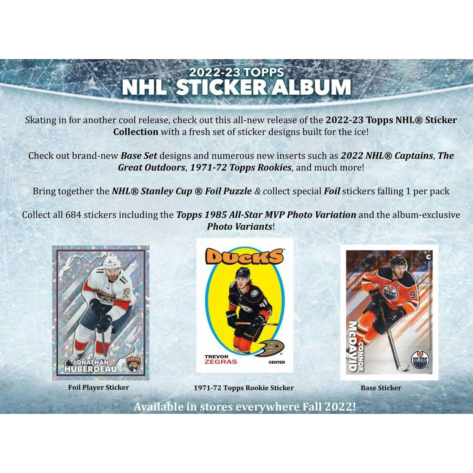 DRAFT - New 2022/23 Topps NHL Hockey Sticker Collection 16-Box Case