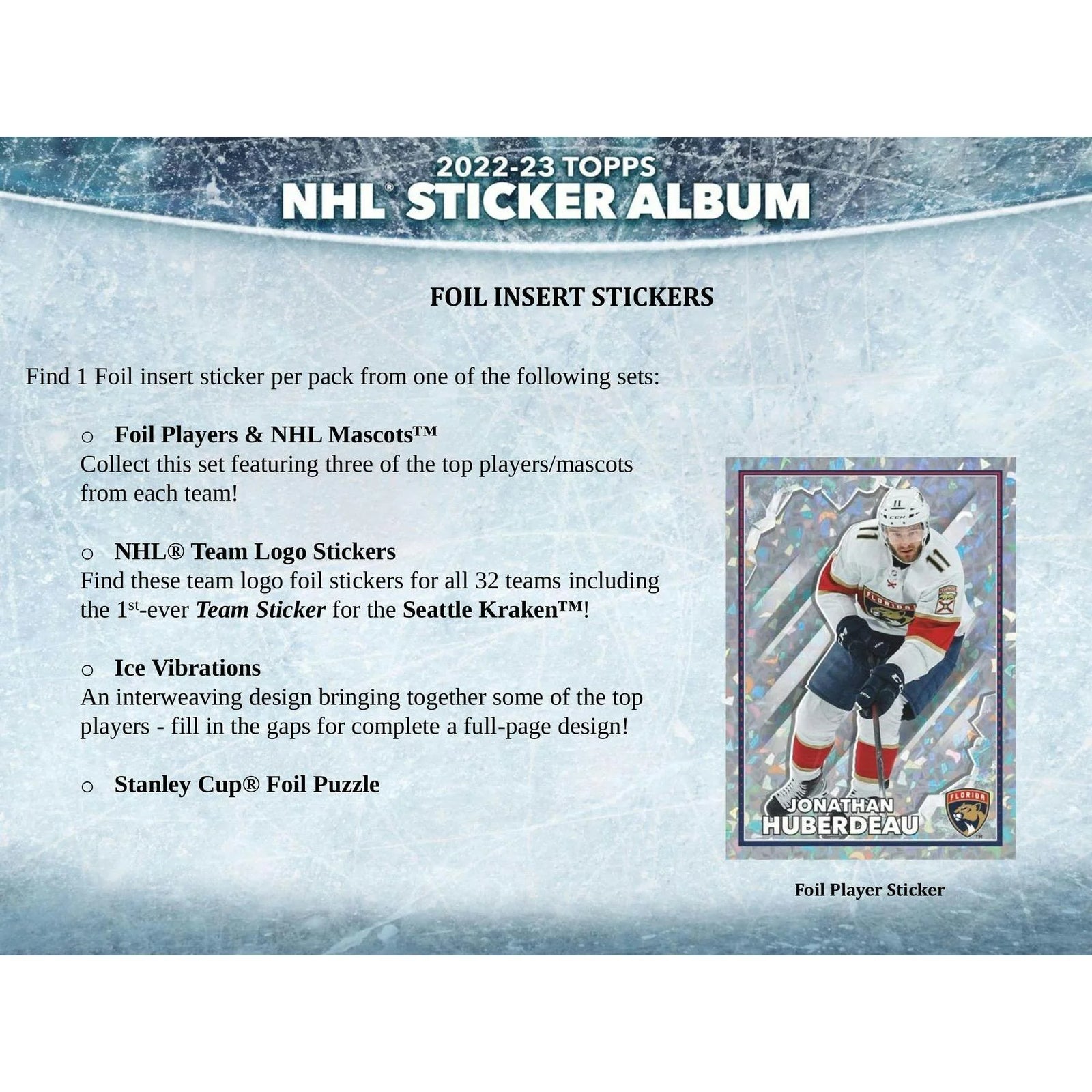 DRAFT - New 2022/23 Topps NHL Hockey Sticker Collection 16-Box Case