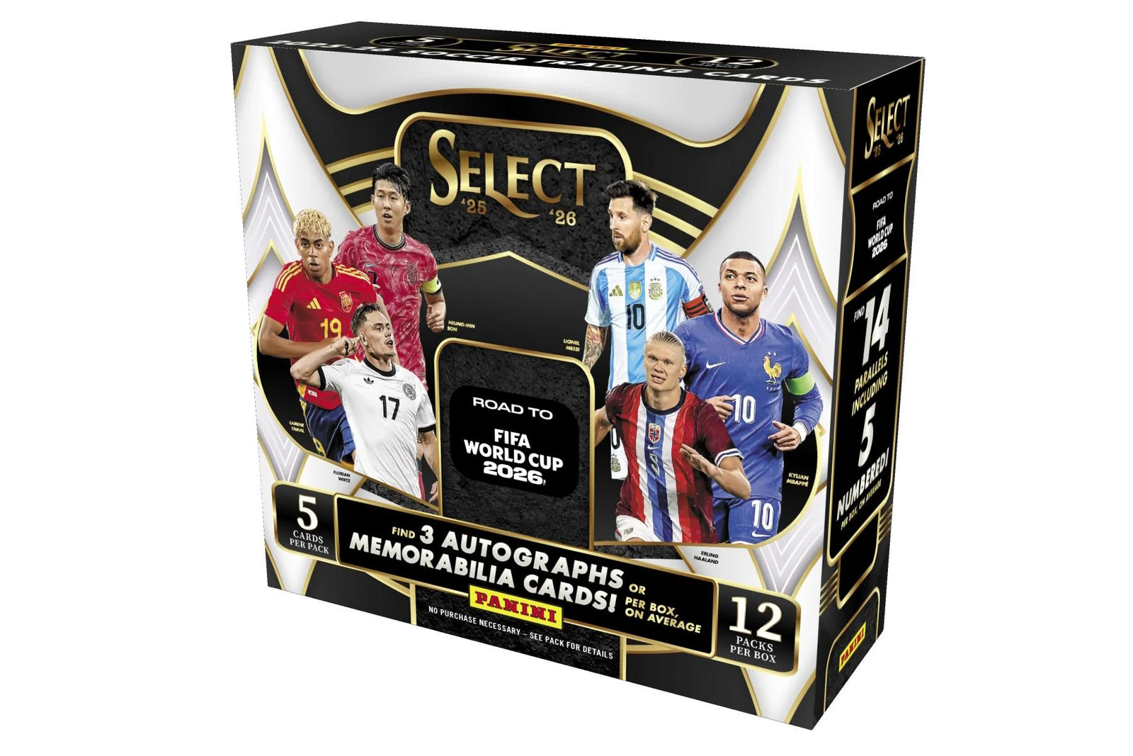 2025-26 Panini Select Road to FIFA World Cup Soccer Hobby 12-Box Case (Ships Sealed Only)
