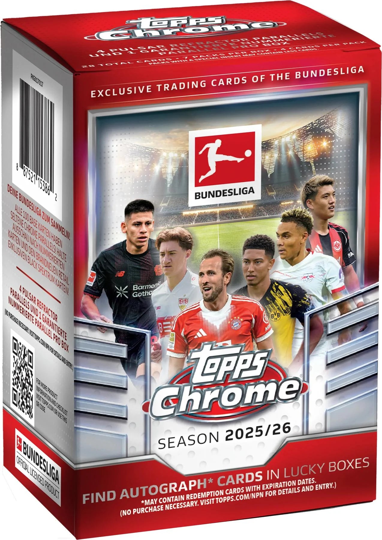 DRAFT - Just In 2025/26 Topps Chrome Bundesliga Soccer Blaster 40-Box Case