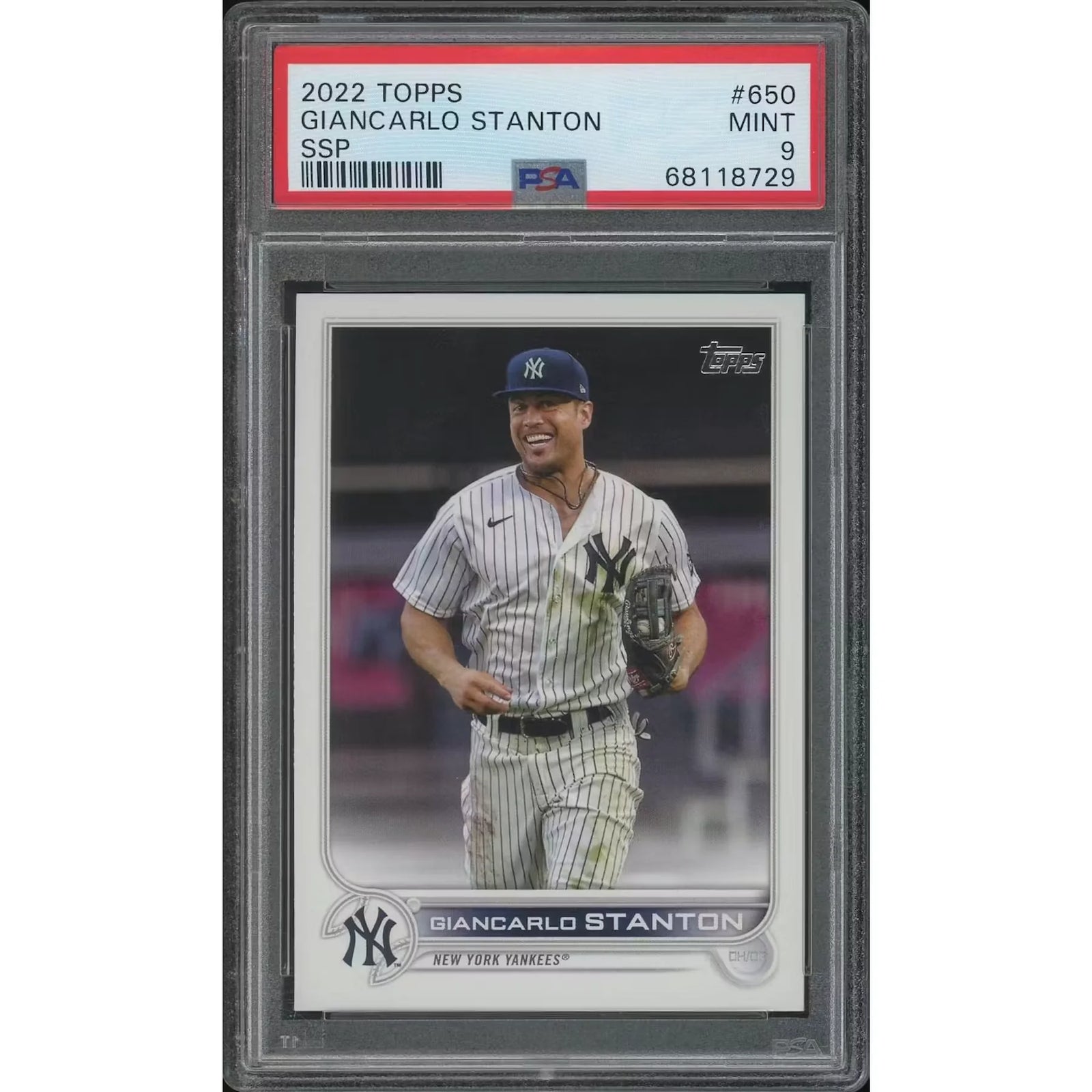 Giancarlo Stanton 2022 Topps Baseball #650 SSP | PSA 9 Mint