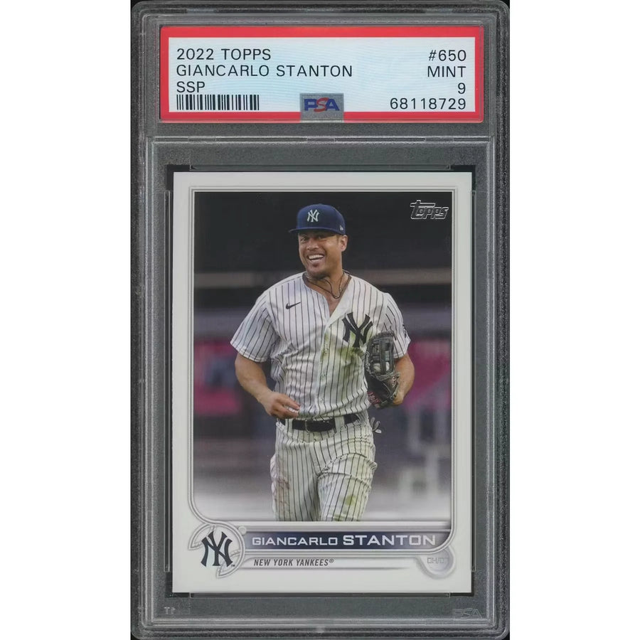 Giancarlo Stanton 2022 Topps Baseball #650 SSP | PSA 9 Mint