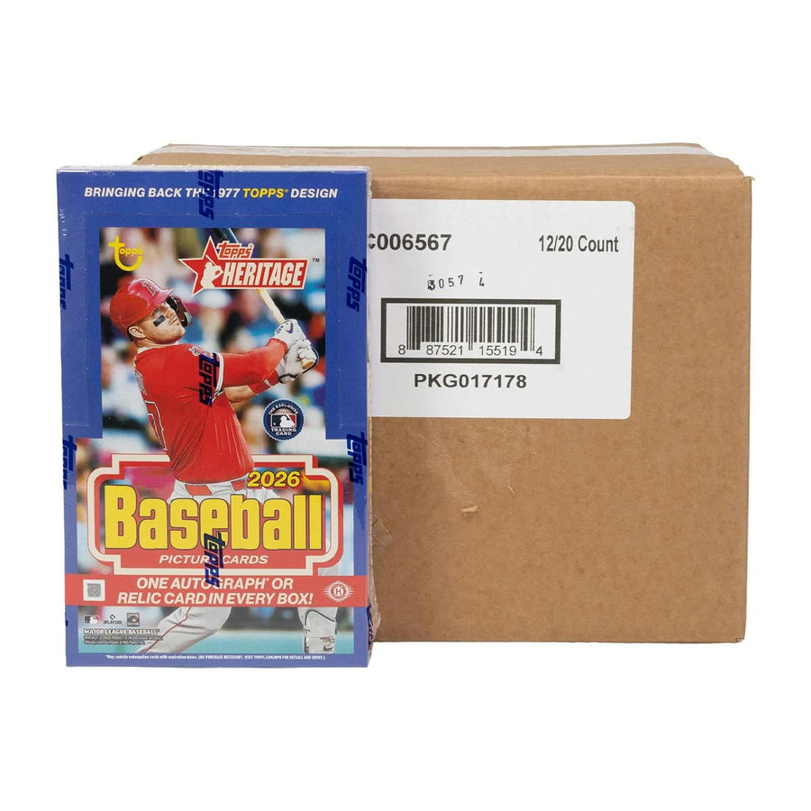 DRAFT - New 2026 Topps Heritage Baseball Hobby 12-Box Case